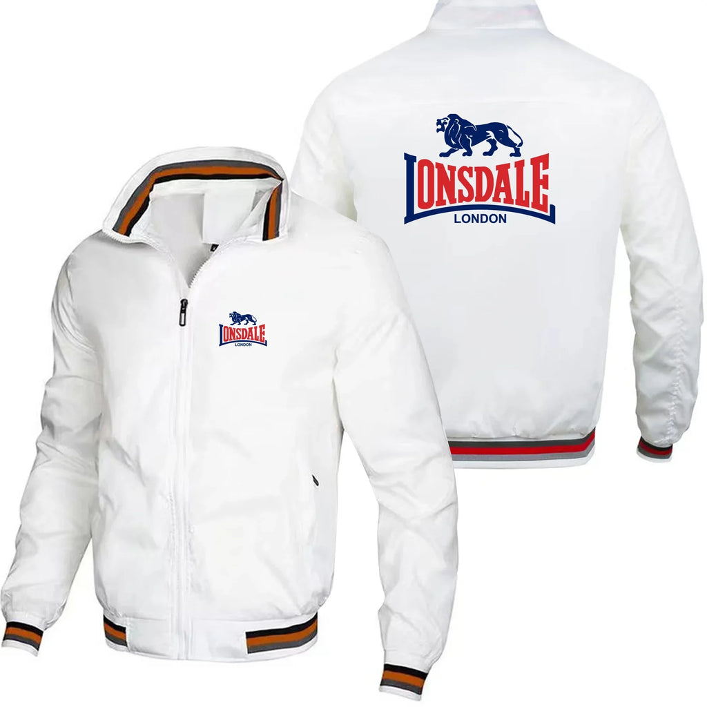 LONSDALE Giacca da Uomo alla Moda, Antivento, con Colletto Rialzato e Cerniera, per Primavera e Autunno, Casual da Esterno