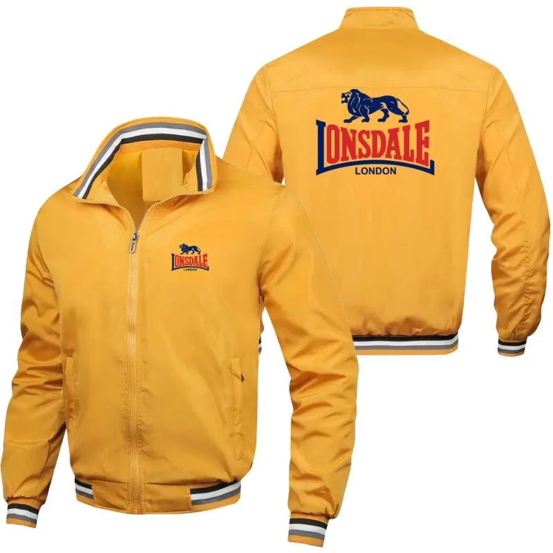 LONSDALE Giacca da Uomo alla Moda, Antivento, con Colletto Rialzato e Cerniera, per Primavera e Autunno, Casual da Esterno