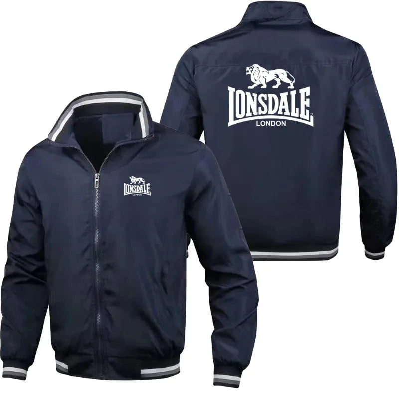 LONSDALE Giacca da Uomo alla Moda, Antivento, con Colletto Rialzato e Cerniera, per Primavera e Autunno, Casual da Esterno
